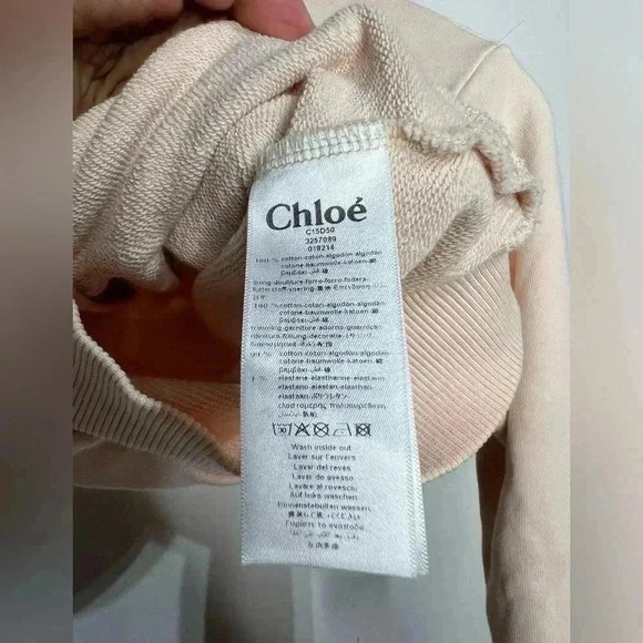 CHLOÉ Sweat Jacket Pink For Girls Size 6 - Picture 8 of 10